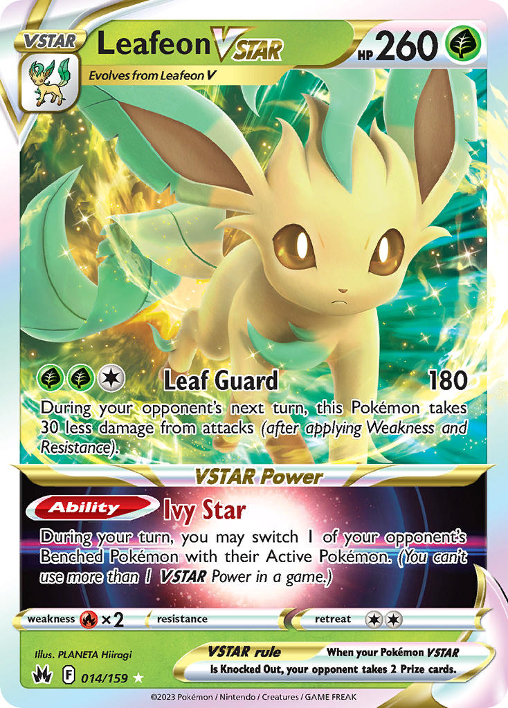 (014/159) Pokemon TCG Crown Zenith Single: Leafeon VSTAR Ultra Rare