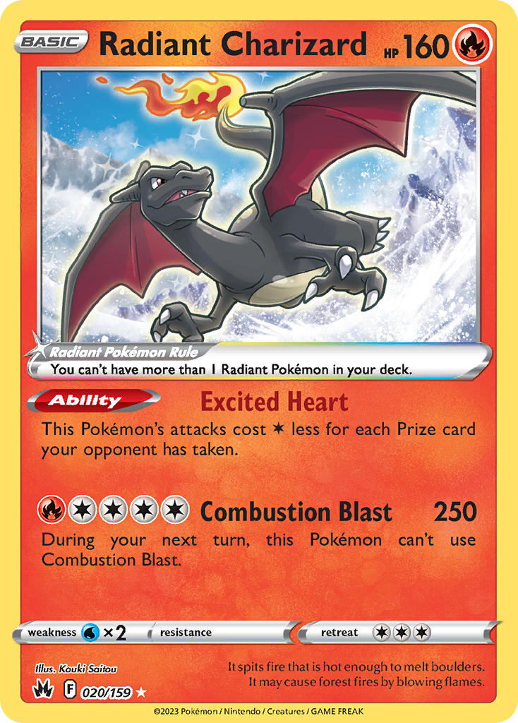 (020/159) Pokemon TCG Crown Zenith Single: Radiant Charizard Ultra Rare