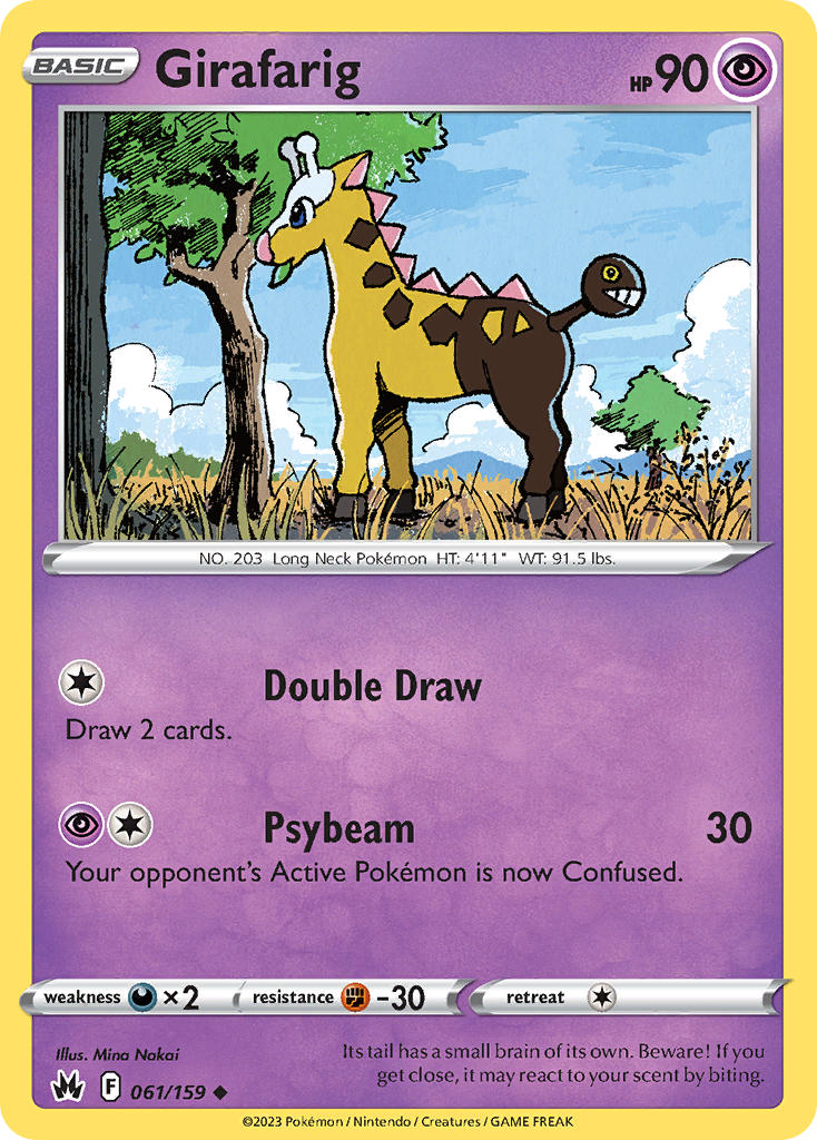 (061/159) Pokemon TCG Crown Zenith Single: Girafarig Uncommon
