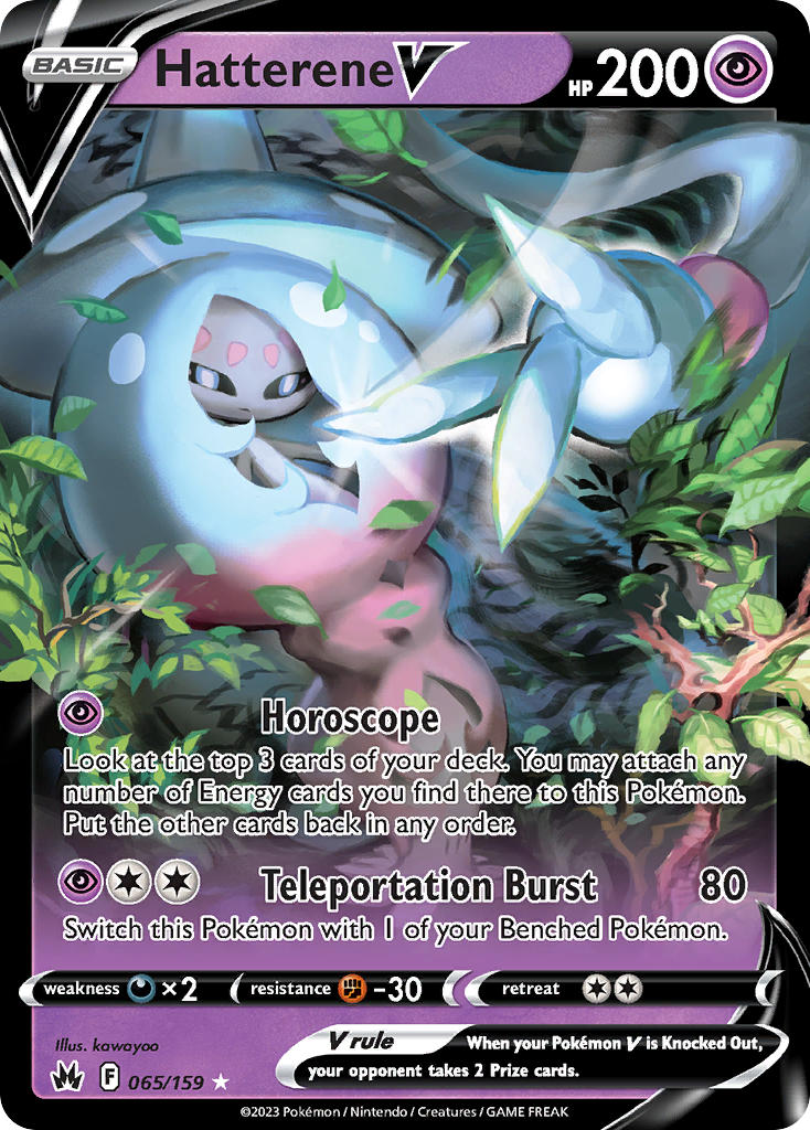 065/159) Pokemon TCG Crown Zenith Single: Hatterene V Ultra Rare Puca Puca Games 065/159) Pokemon TCG Crown Zenith Single: Hatterene V Ultra Rare Puca Puca Games