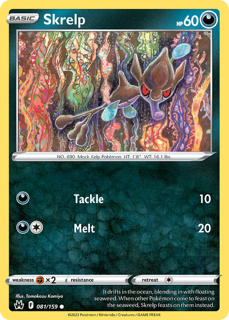(081/159) Pokemon TCG Crown Zenith Single: Skrelp Common
