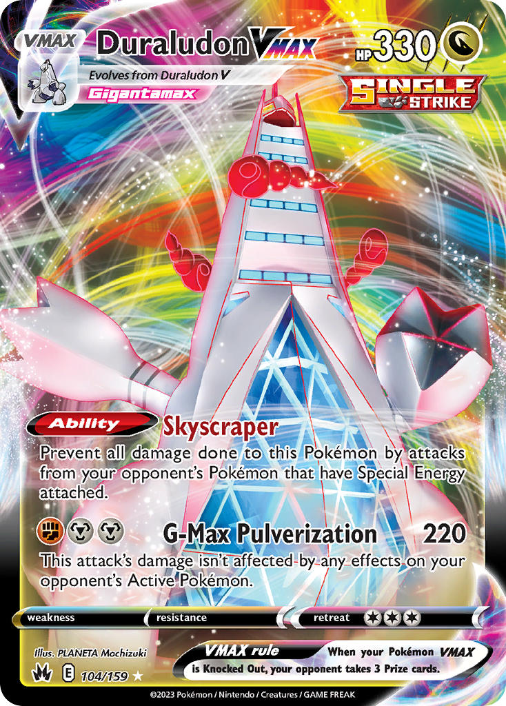 (104/159) Pokemon TCG Crown Zenith Single: Duraludon VMAX Ultra Rare
