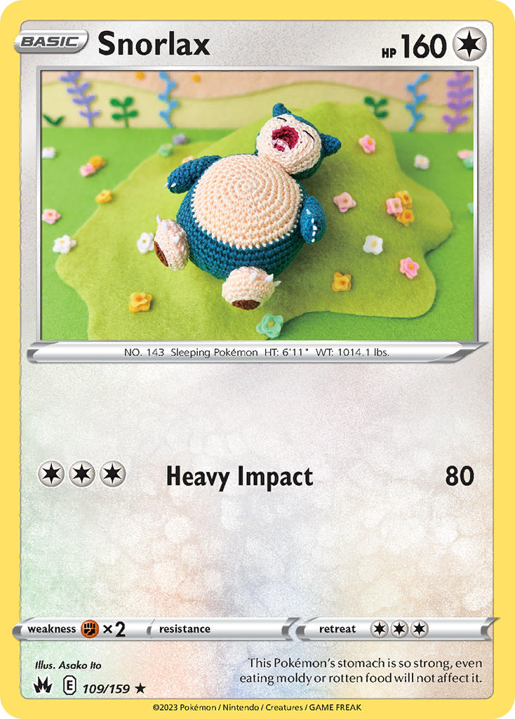 (109/159) Pokemon TCG Crown Zenith Single: Snorlax Reverse Holo Rare