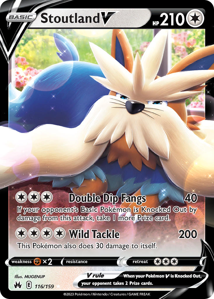(116/159) Pokemon TCG Crown Zenith Single: Stoutland V Ultra Rare