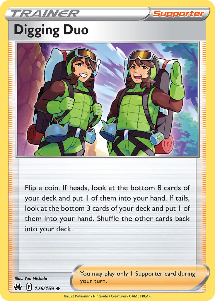 (126/159) Pokemon TCG Crown Zenith Single: Digging Duo Reverse Holo Uncommon