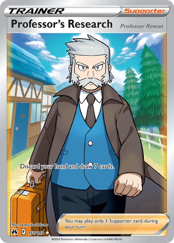 (150/159) Pokemon TCG Crown Zenith Single: Professor's Research Ultra Rare