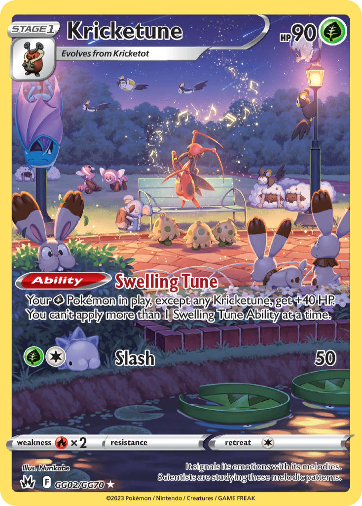 (GG02/GG70) Pokemon TCG Crown Zenith Single: Kricketune Holo Rare