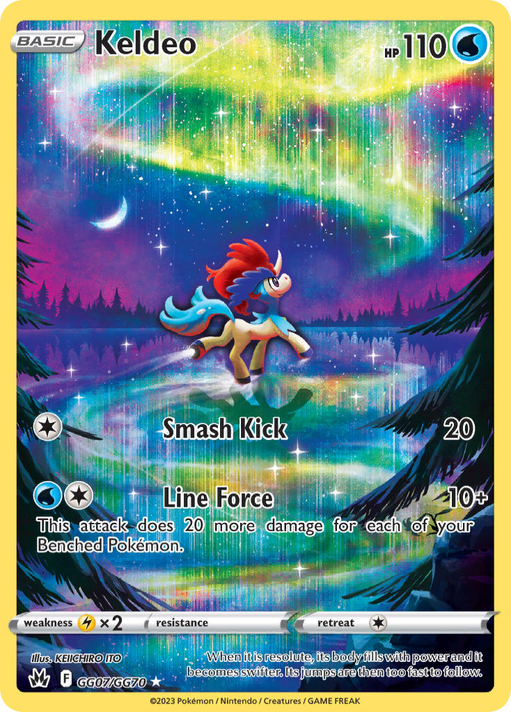 (GG07/GG70) Pokemon TCG Crown Zenith Single: Keldeo Holo Rare