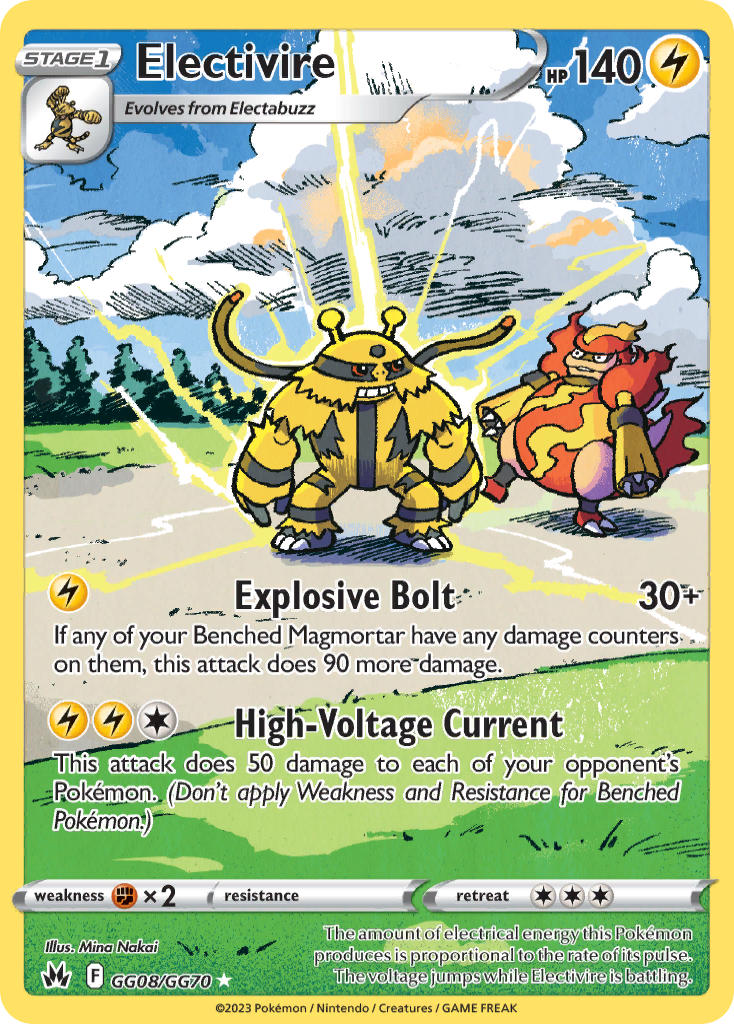 (GG08/GG70) Pokemon TCG Crown Zenith Single: Electivire Holo Rare