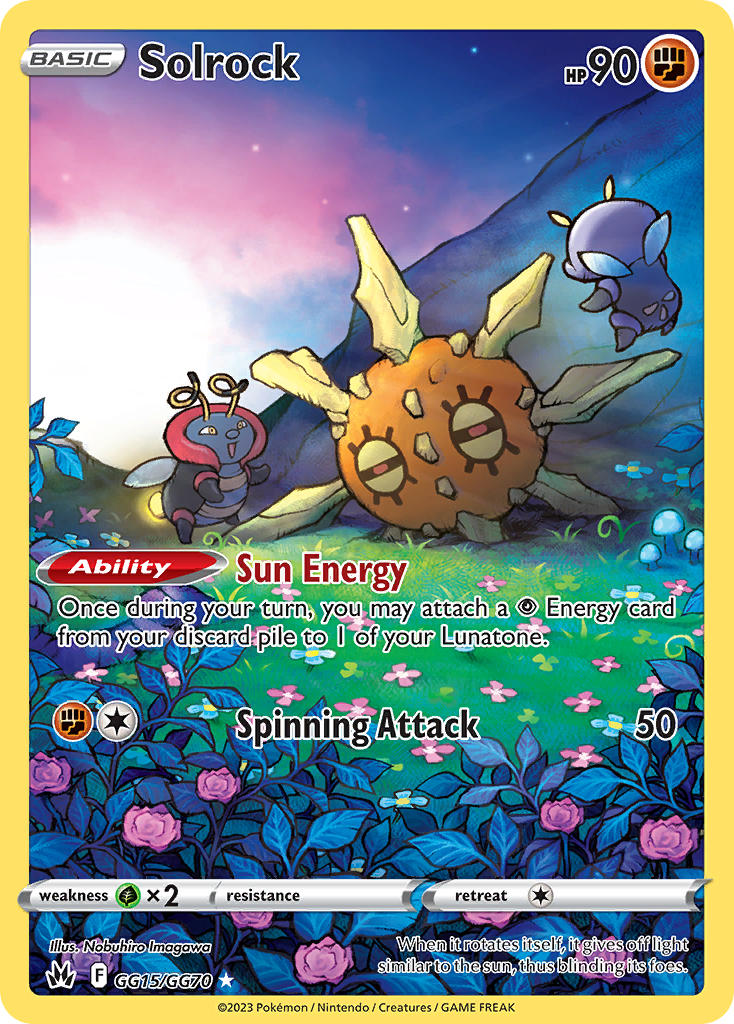 (GG15/GG70) Pokemon TCG Crown Zenith Single: Solrock Holo Rare