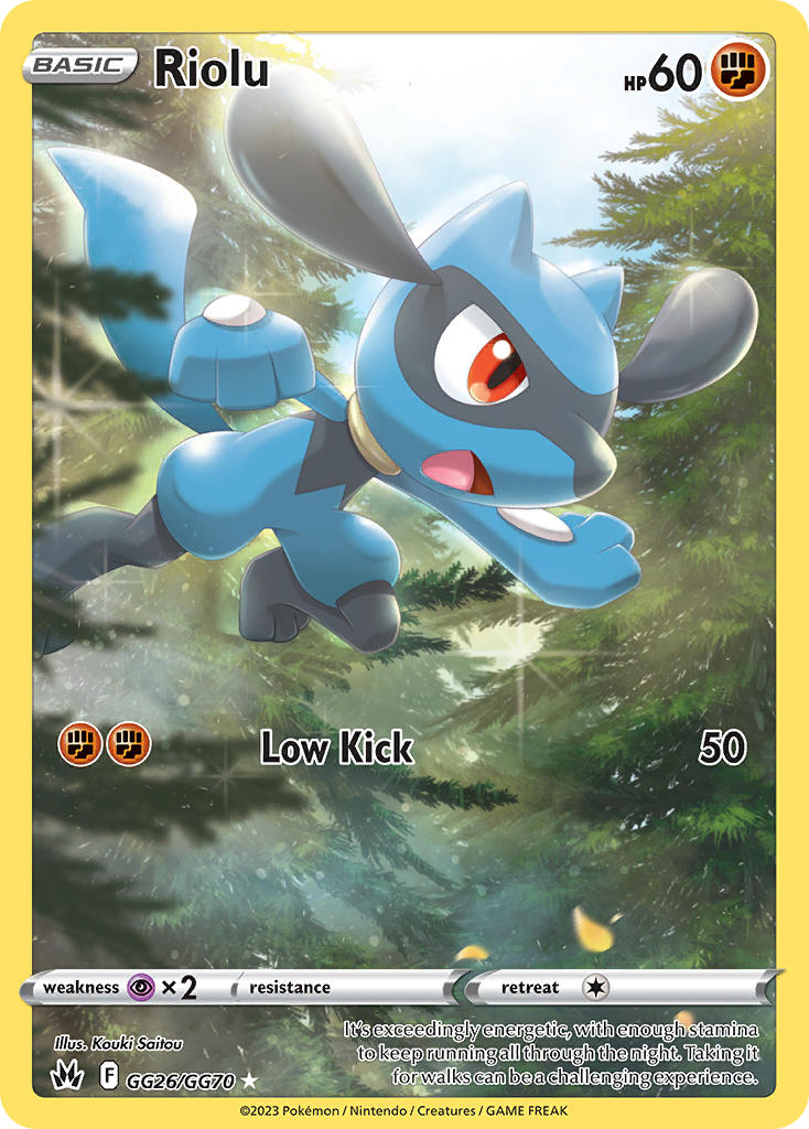 (GG26/GG70) Pokemon TCG Crown Zenith Single: Riolu Holo Rare