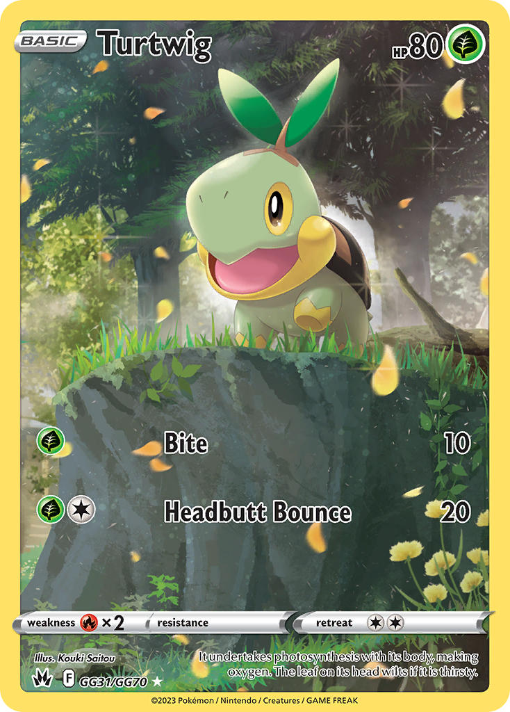 (GG31/GG70) Pokemon TCG Crown Zenith Single: Turtwig Holo Rare