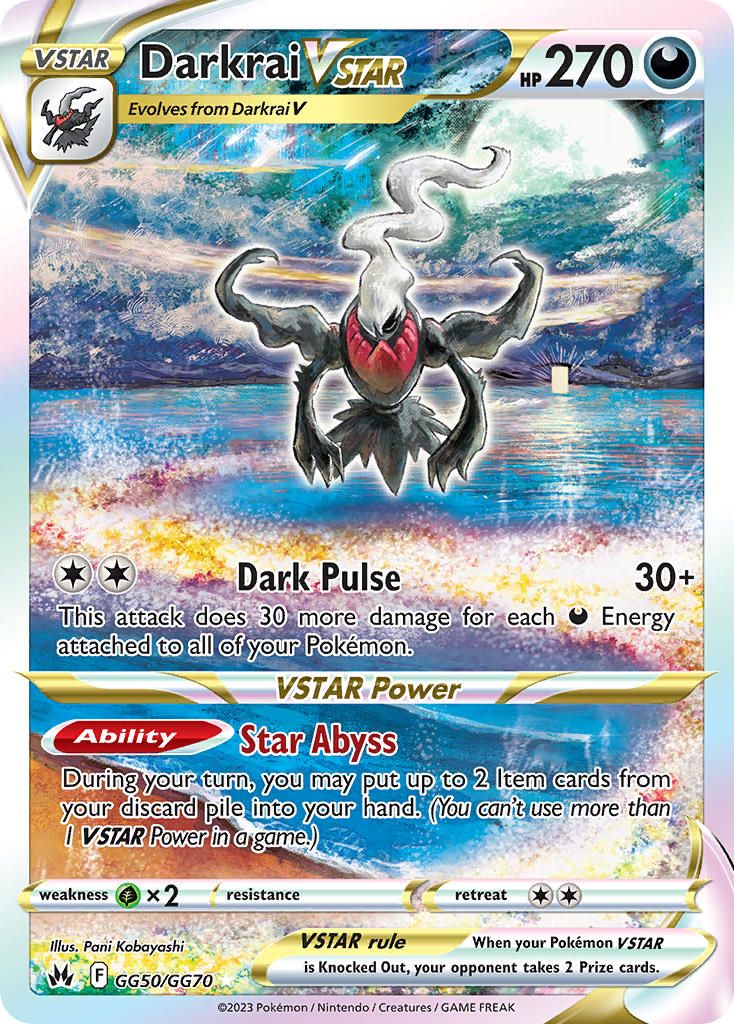(GG50/GG70) Pokemon TCG Crown Zenith Single: Darkrai VSTAR Ultra Rare