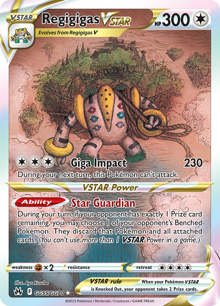 (GG55/GG70) Pokemon TCG Crown Zenith Single: Regigigas VSTAR Ultra Rare