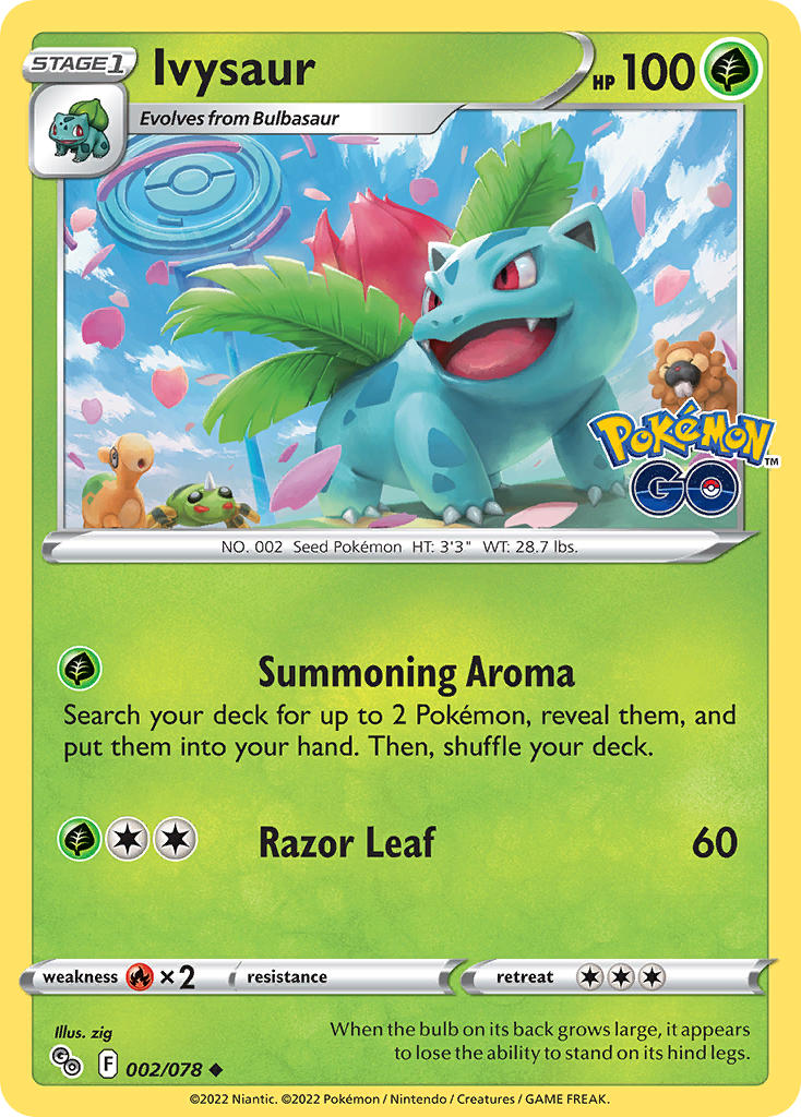 (002/078) Pokemon TCG Pok���mon GO Single: Ivysaur Uncommon