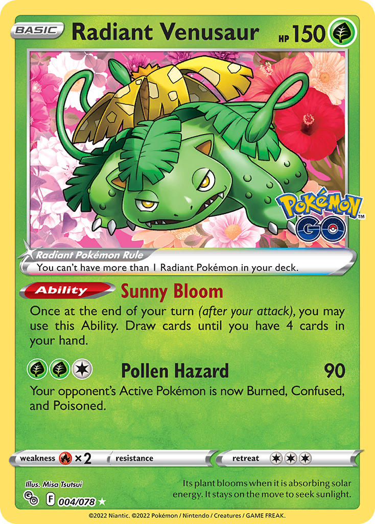 (004/078) Pokemon TCG Pok���mon GO Single: Radiant Venusaur Ultra Rare