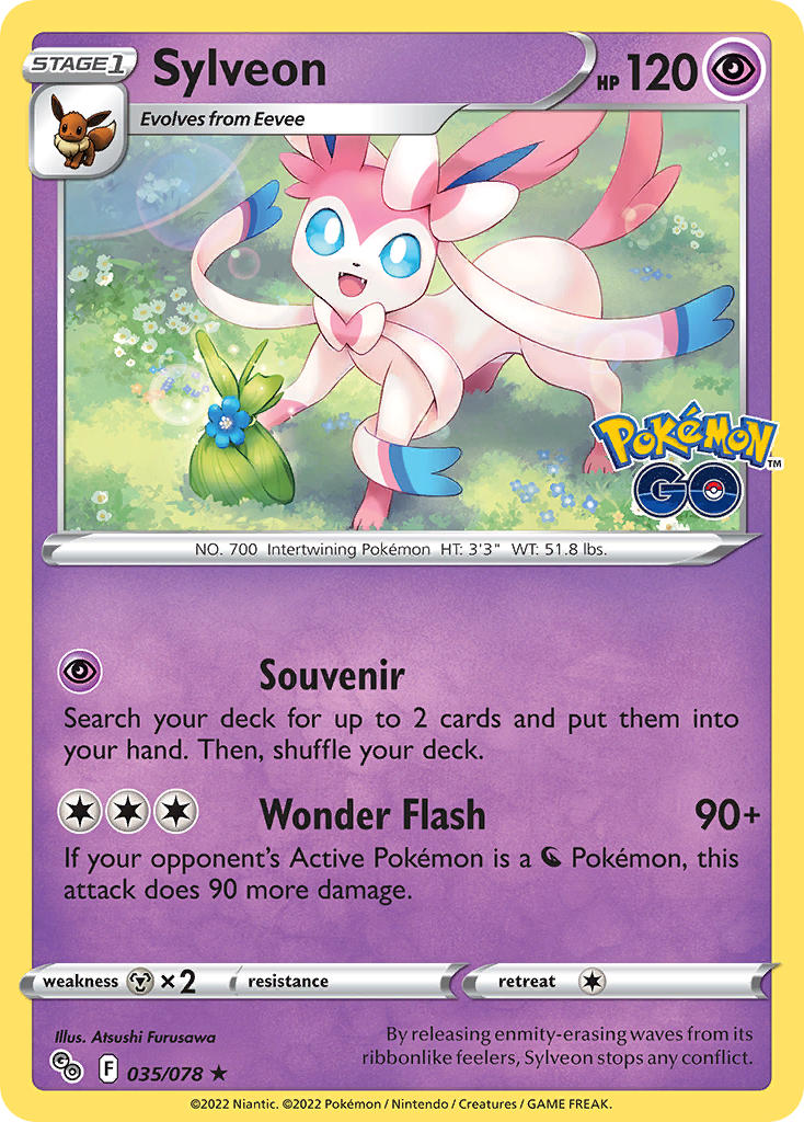 (035/078) Pokemon TCG Pok���mon GO Single: Sylveon Reverse Holo Holo Rare