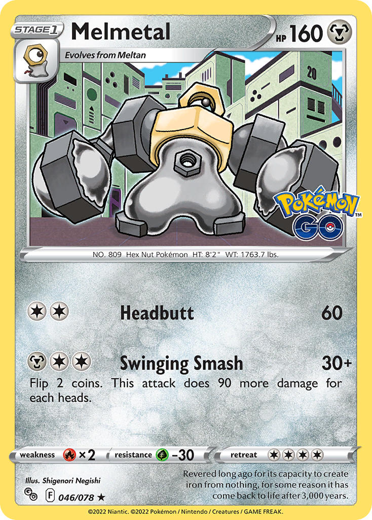(046/078) Pokemon TCG Pok���mon GO Single: Melmetal Holo Rare