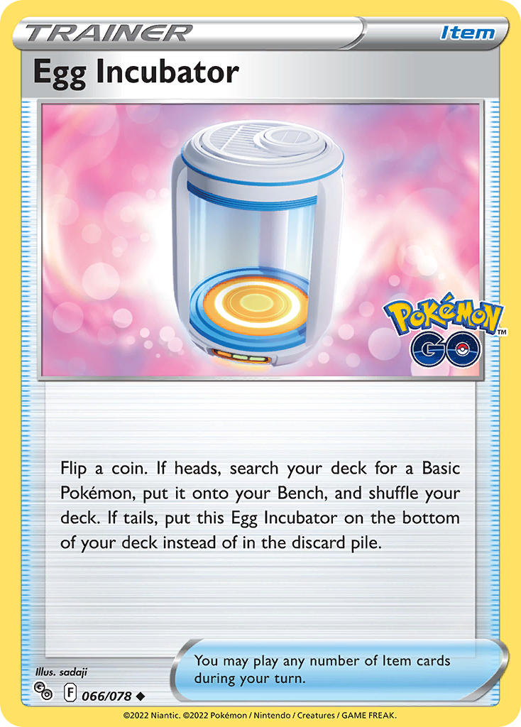(066/078) Pokemon TCG Pok���mon GO Single: Egg Incubator Uncommon