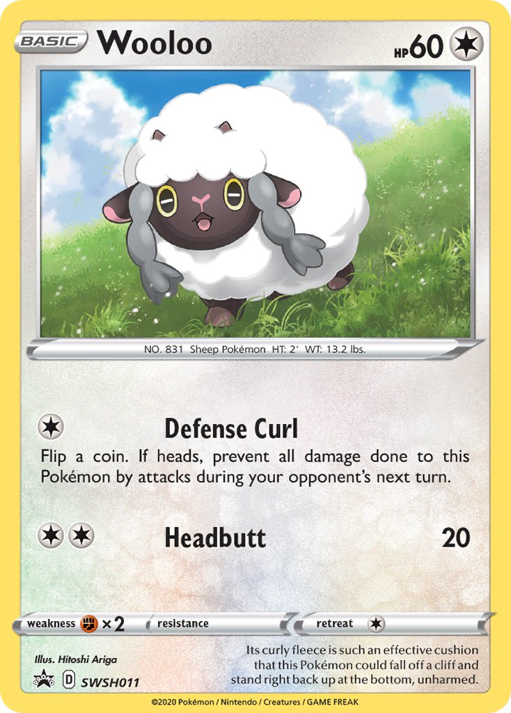 (011) Pokemon TCG SWSH Black Star Promos Single: Wooloo Promo