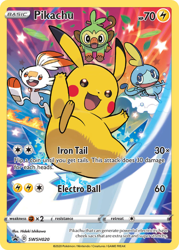 (020) Pokemon TCG SWSH Black Star Promos Single: Pikachu Promo