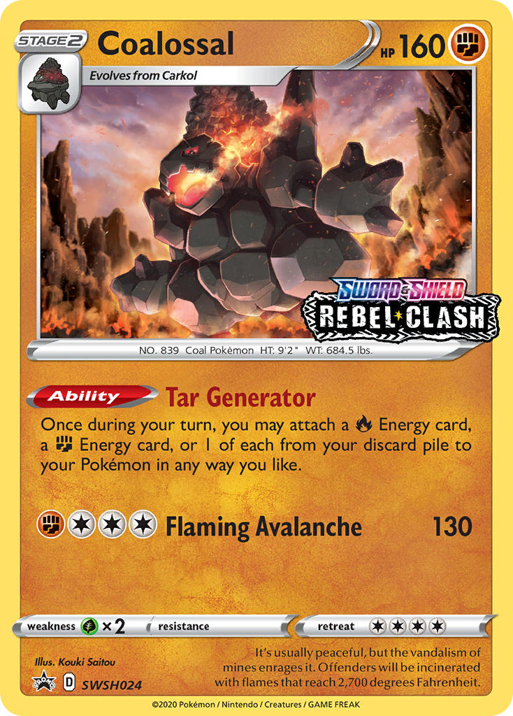 (024) Pokemon TCG SWSH Black Star Promos Single: Coalossal Promo