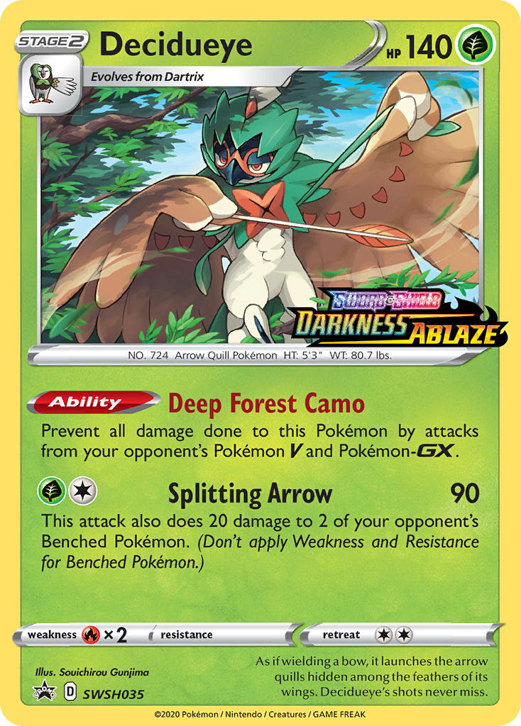 (035) Pokemon TCG SWSH Black Star Promos Single: Decidueye Promo