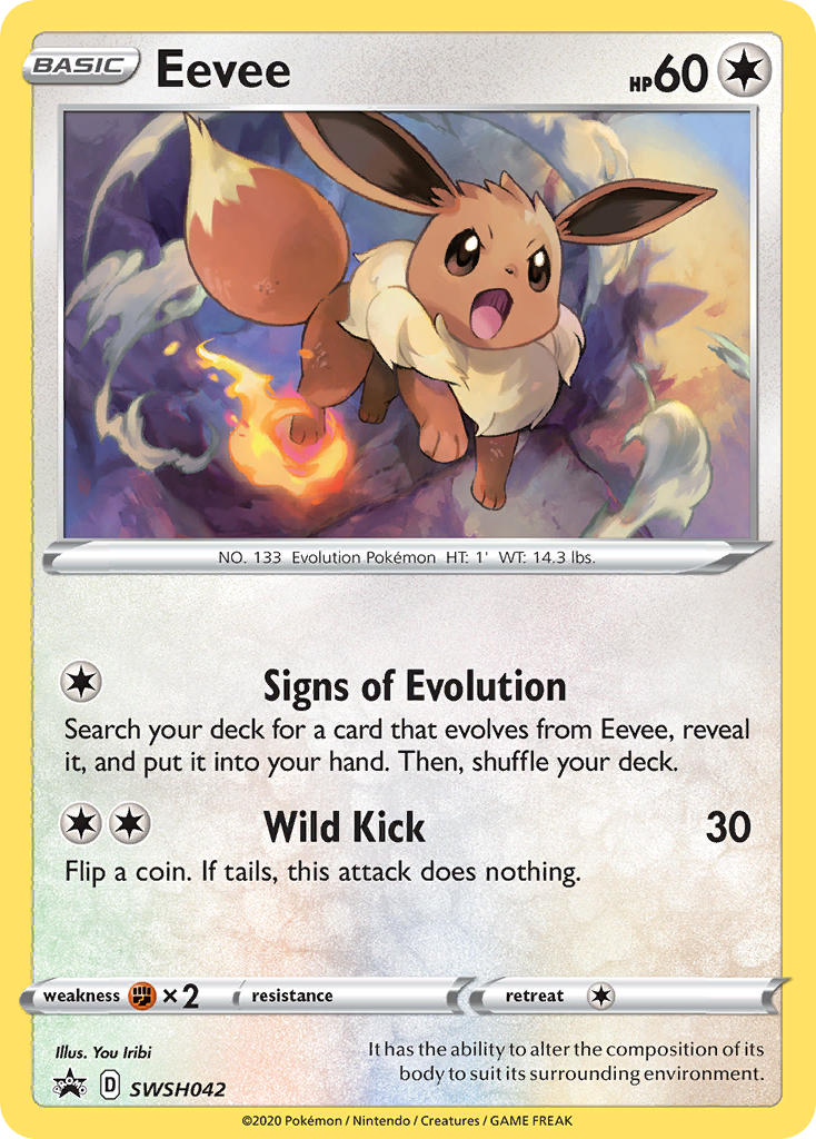 (042) Pokemon TCG SWSH Black Star Promos Single: Eevee Promo