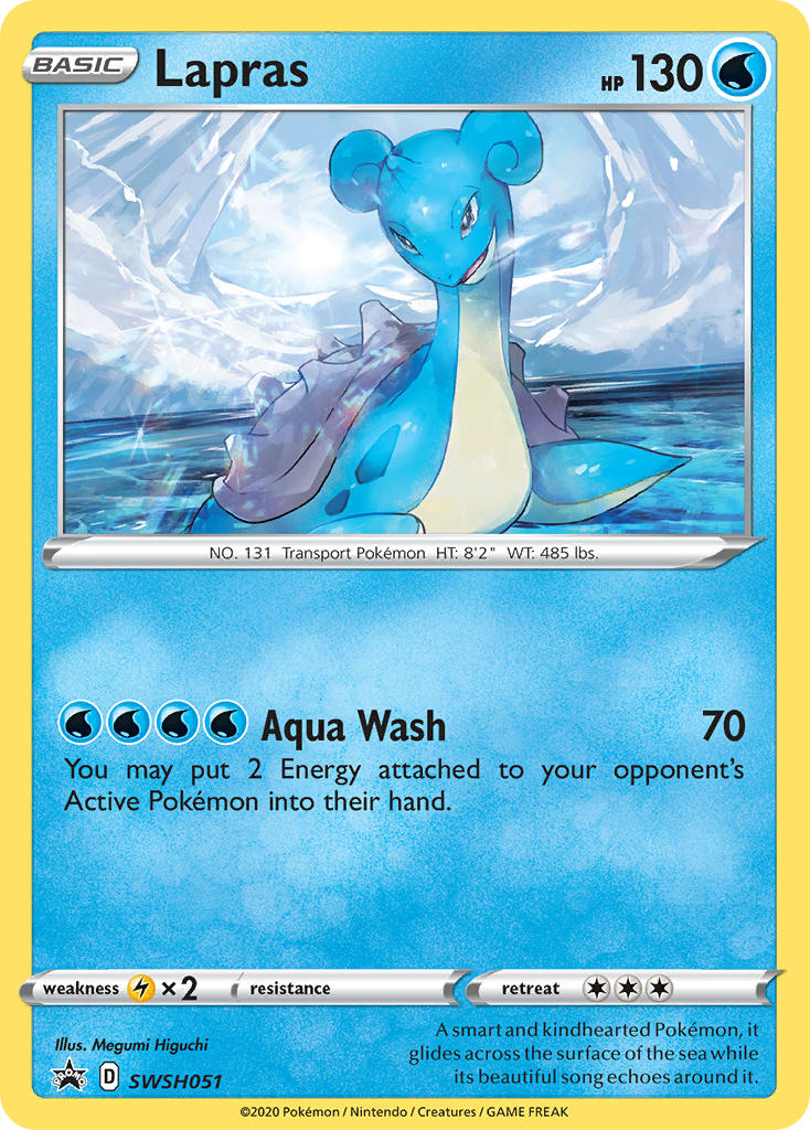 (051) Pokemon TCG SWSH Black Star Promos Single: Lapras Promo