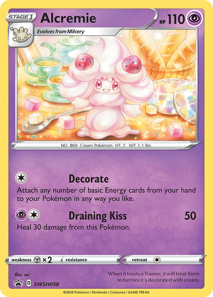 (058) Pokemon TCG SWSH Black Star Promos Single: Alcremie Promo