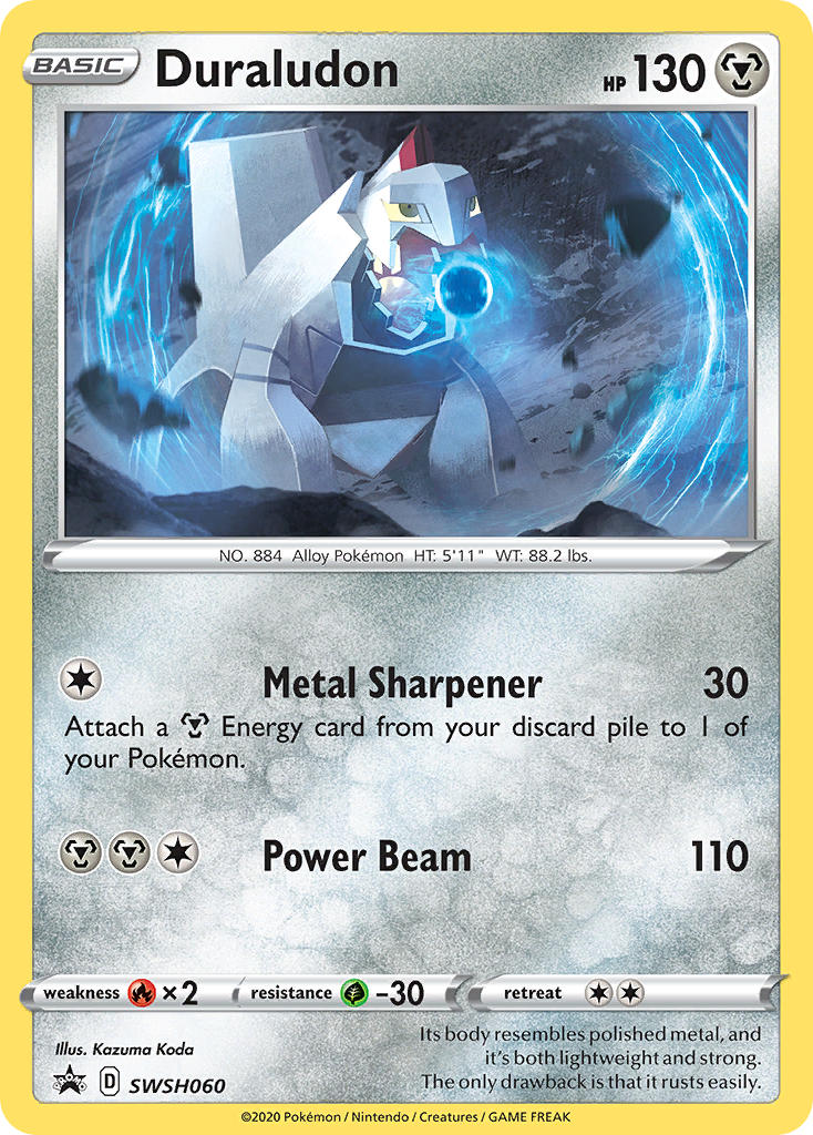 (060) Pokemon TCG SWSH Black Star Promos Single: Duraludon Promo