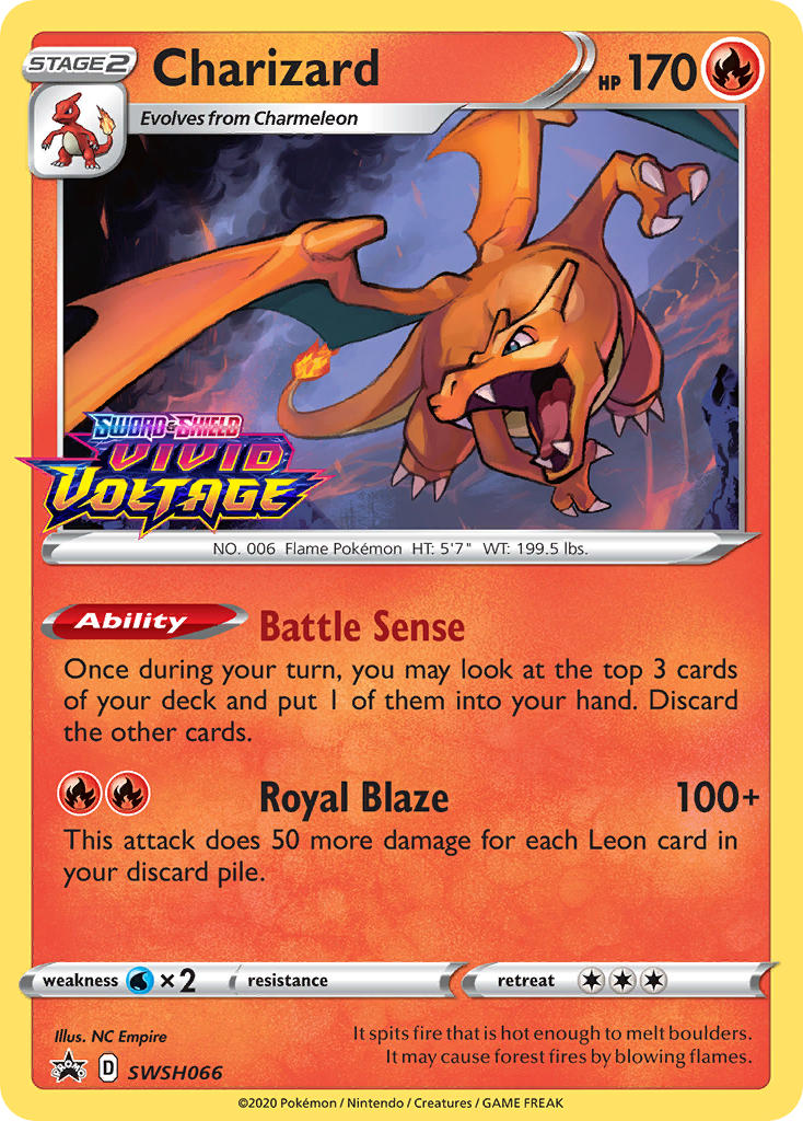 (066) Pokemon TCG SWSH Black Star Promos Single: Charizard Promo