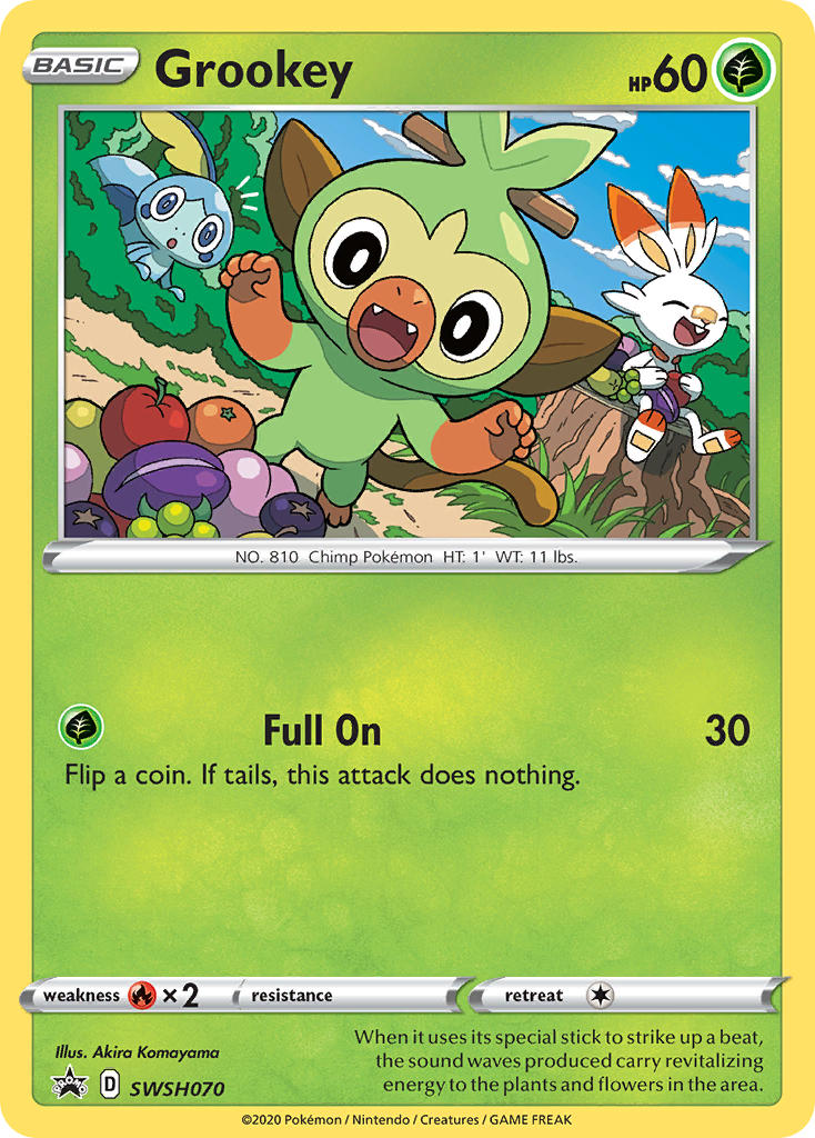 (070) Pokemon TCG SWSH Black Star Promos Single: Grookey Promo