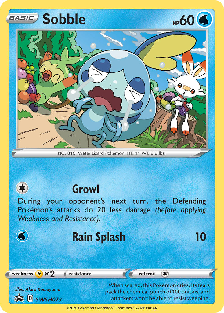 (073) Pokemon TCG SWSH Black Star Promos Single: Sobble Promo