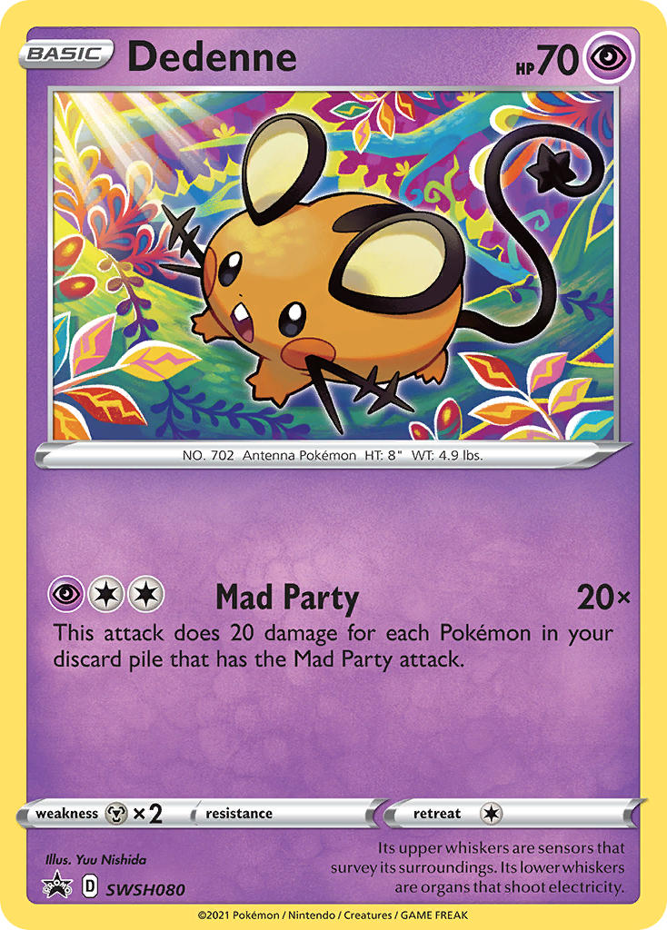 (080) Pokemon TCG SWSH Black Star Promos Single: Dedenne Promo
