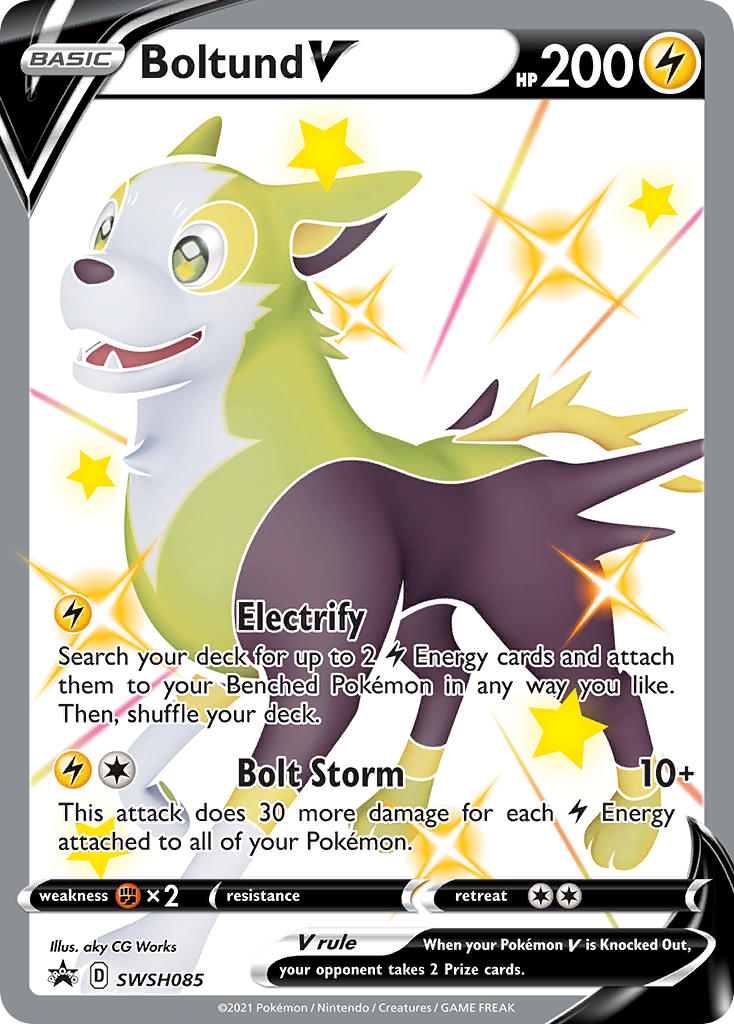 (085) Pokemon TCG SWSH Black Star Promos Single: Boltund V Promo
