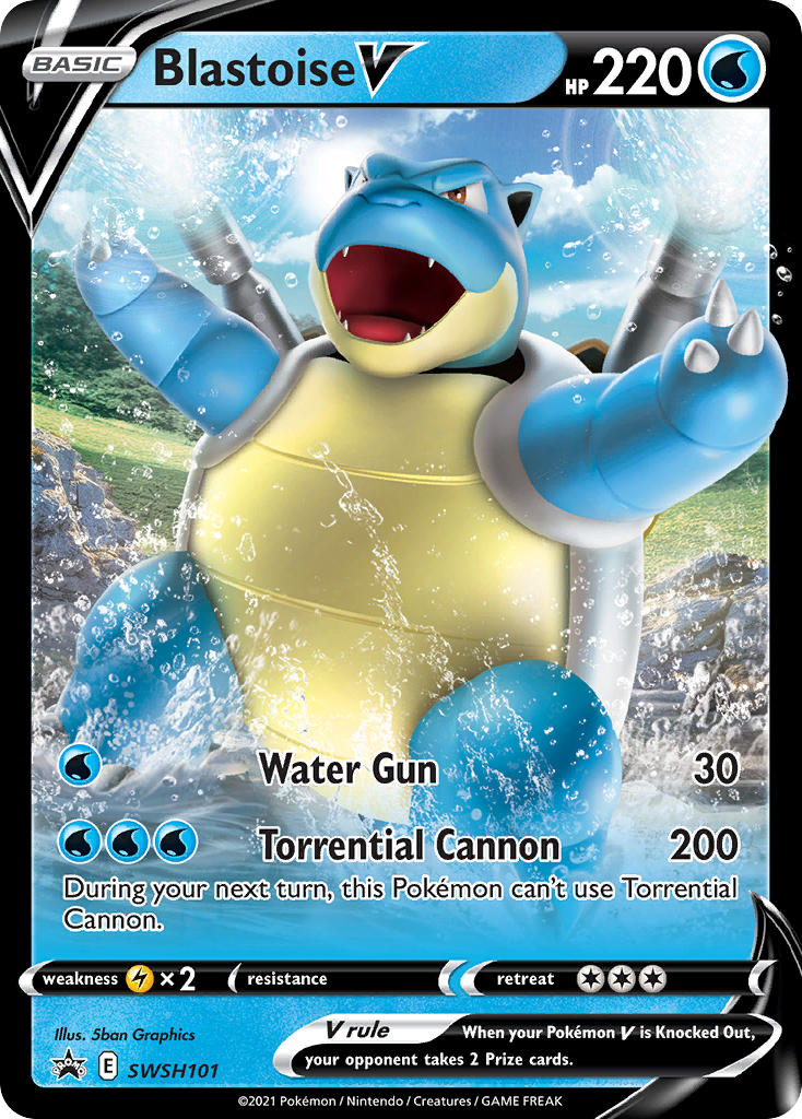 (101) Pokemon TCG SWSH Black Star Promos Single: Blastoise V Promo
