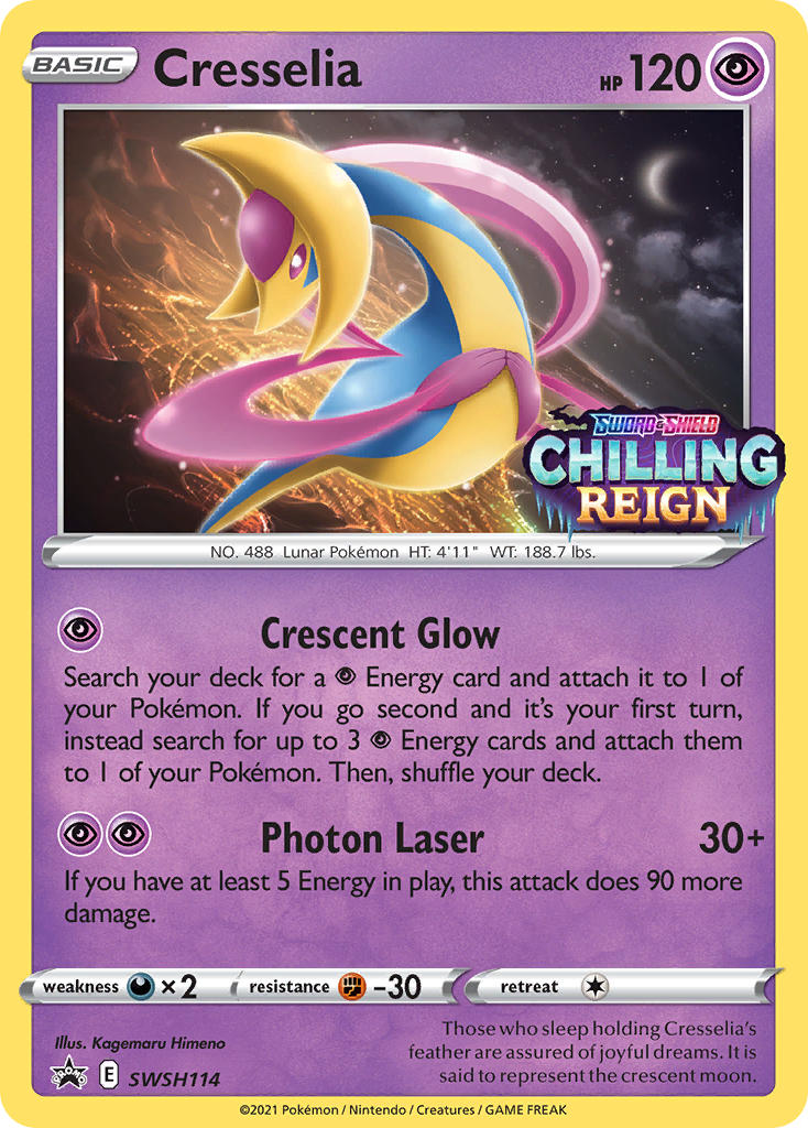 (114) Pokemon TCG SWSH Black Star Promos Single: Cresselia Promo