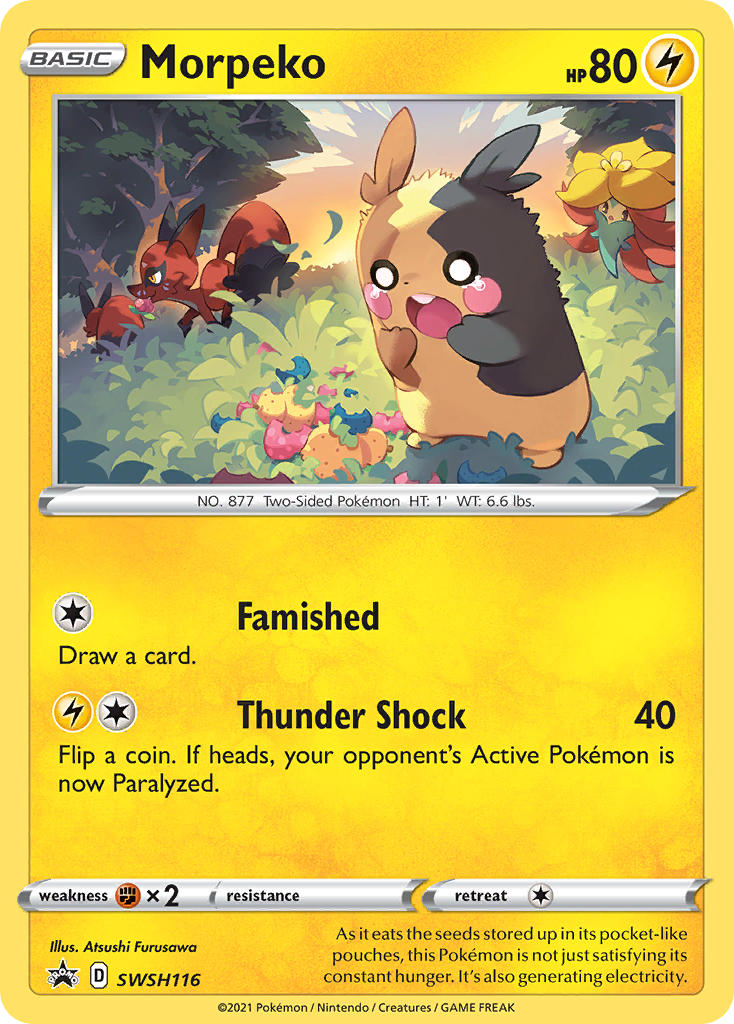 (116) Pokemon TCG SWSH Black Star Promos Single: Morpeko Promo