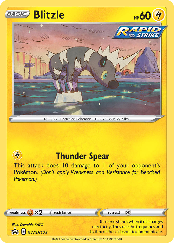 (173) Pokemon TCG SWSH Black Star Promos Single: Blitzle Promo