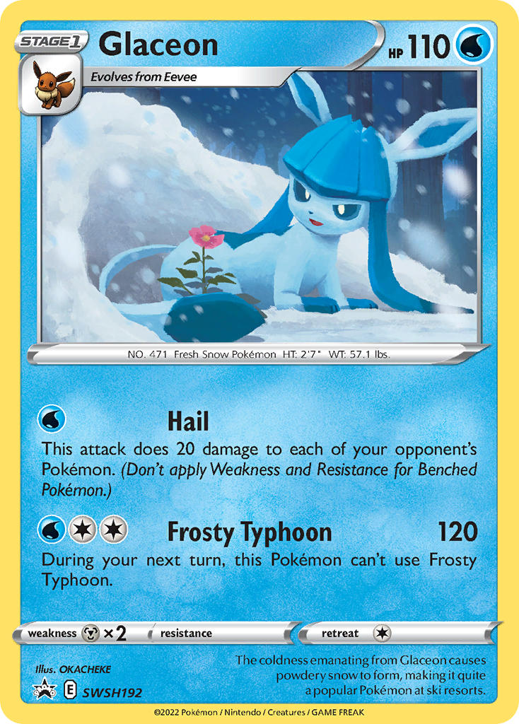 (192) Pokemon TCG SWSH Black Star Promos Single: Glaceon Promo