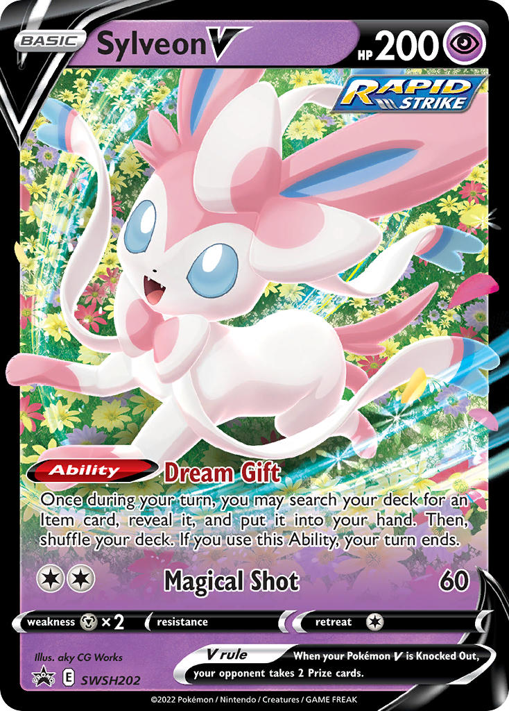 (202) Pokemon TCG SWSH Black Star Promos Single: Sylveon V Promo