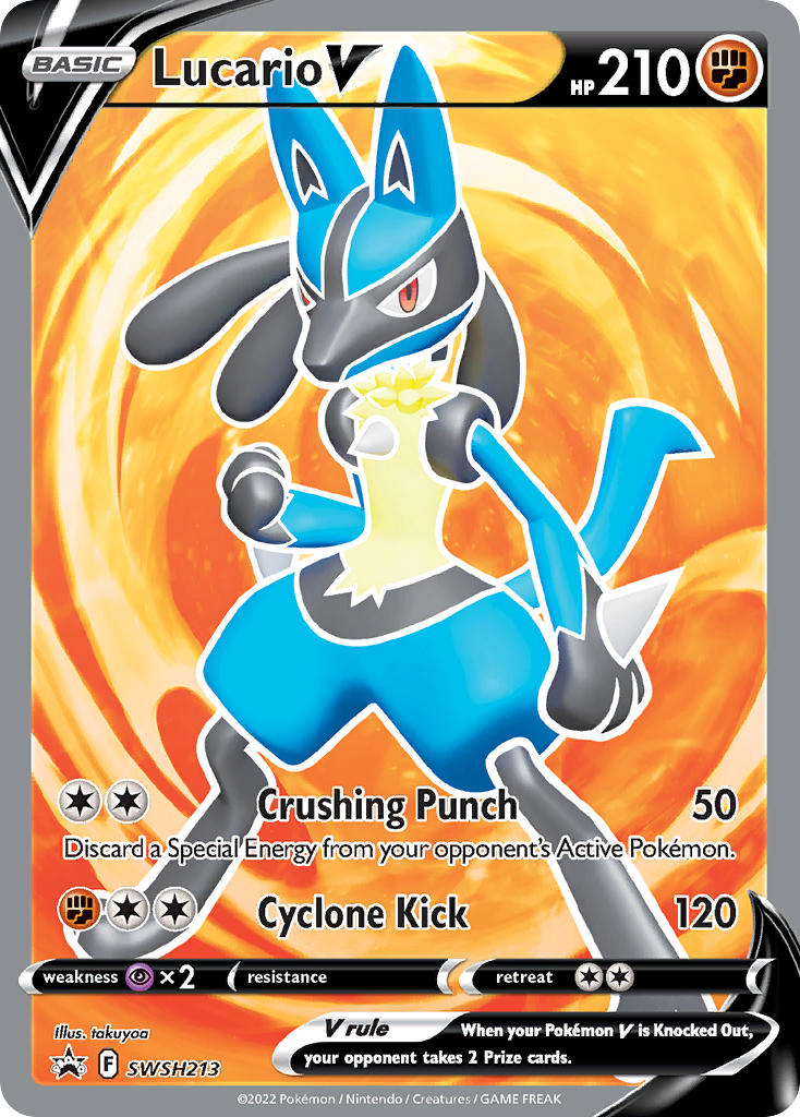 (213) Pokemon TCG SWSH Black Star Promos Single: Lucario V Promo