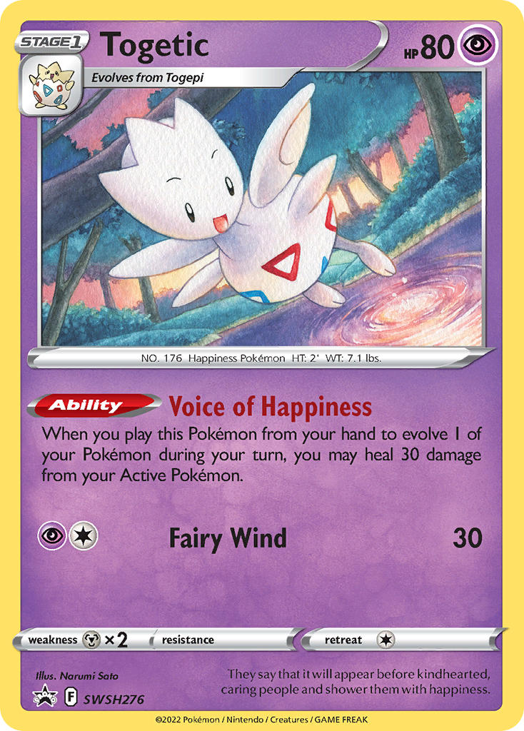 (276) Pokemon TCG SWSH Black Star Promos Single: Togetic Promo