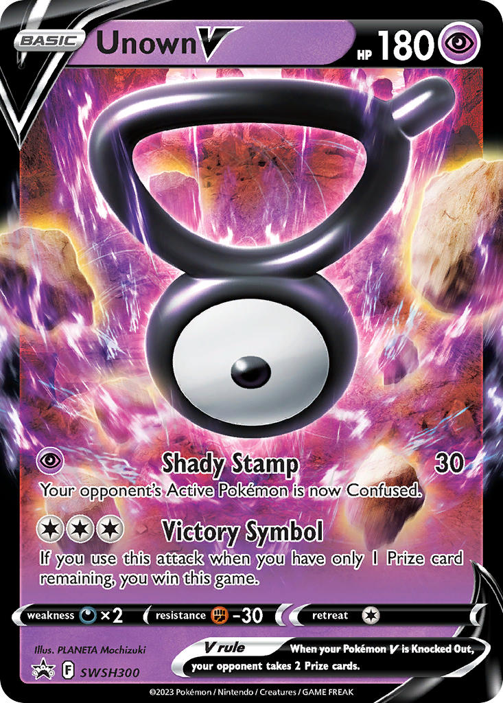 (300) Pokemon TCG SWSH Black Star Promos Single: Unown V Promo