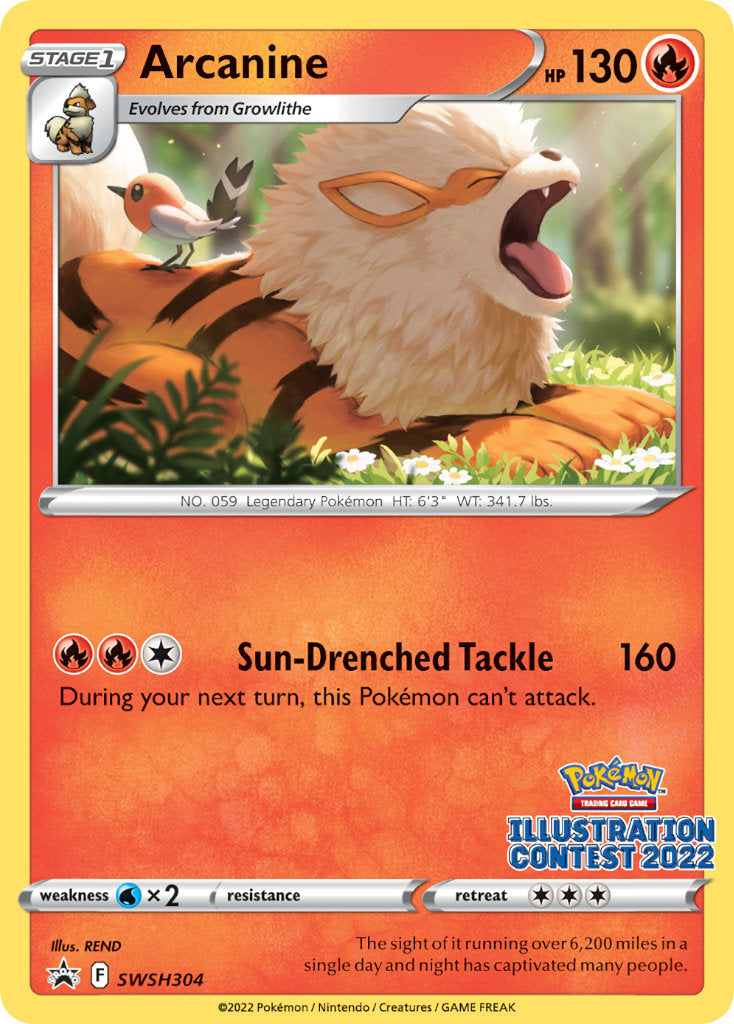 (304) Pokemon TCG SWSH Black Star Promos Single: Arcanine Promo