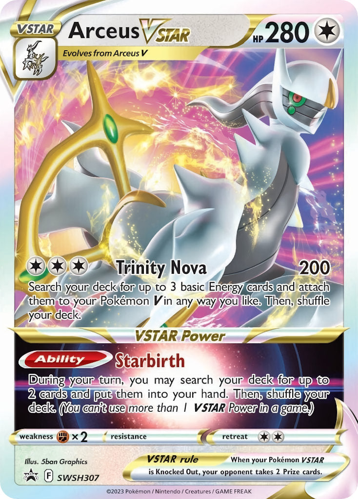 (307) Pokemon TCG SWSH Black Star Promos Single: Arceus VSTAR Promo