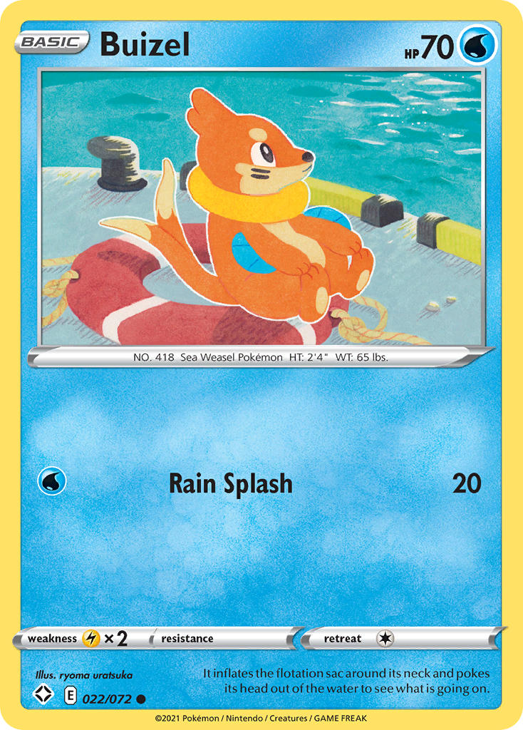 (022/072) Pokemon TCG Shining Fates Single: Buizel Common
