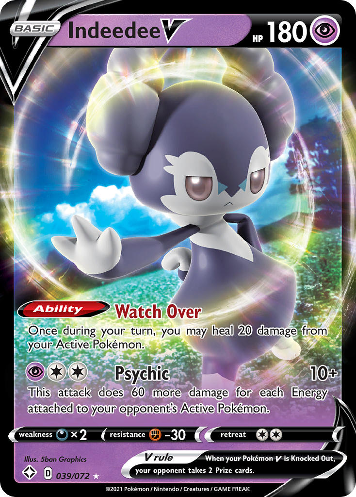 (039/072) Pokemon TCG Shining Fates Single: Indeedee V Ultra Rare