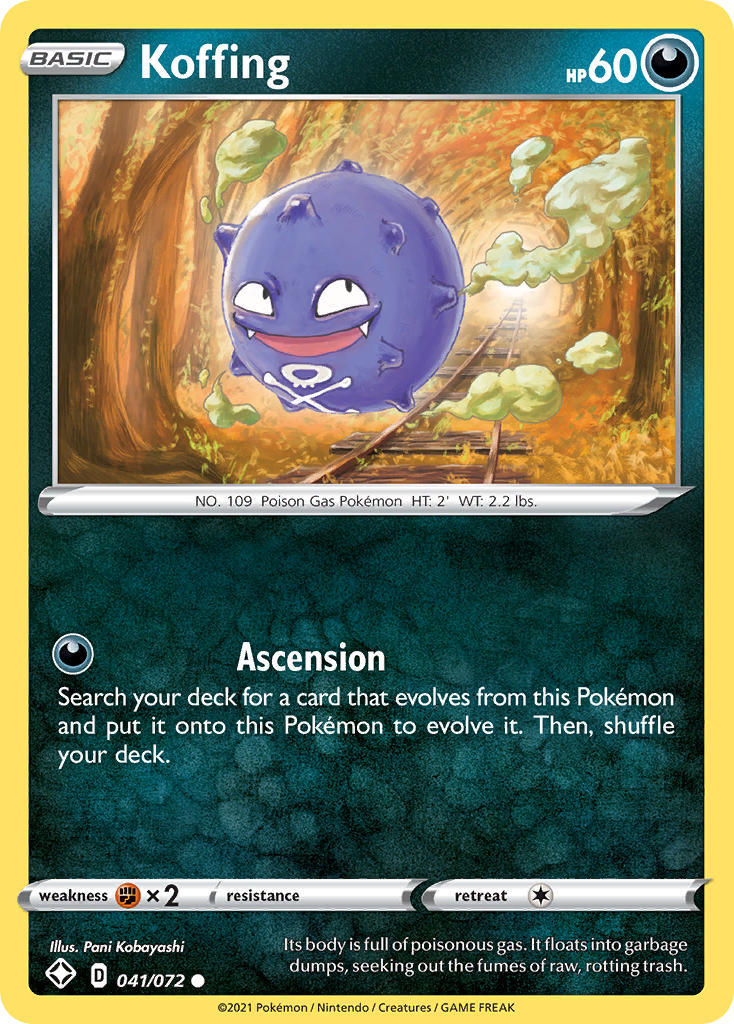(041/072) Pokemon TCG Shining Fates Single: Koffing Common